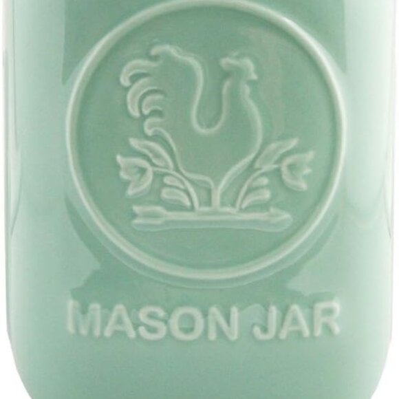 FISHS EDDY 7” Mint Mason Jar - Picture 1 of 7